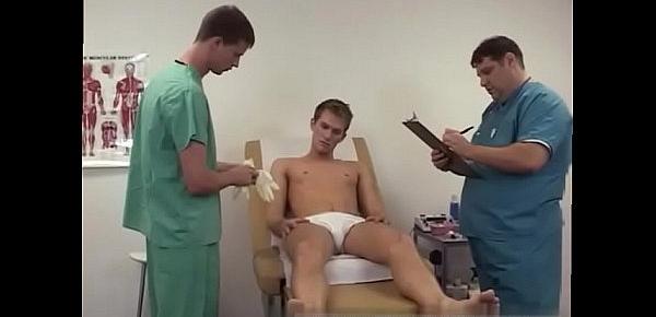 Male physical exam fetish gay Dr. Dick put on his stethoscope and